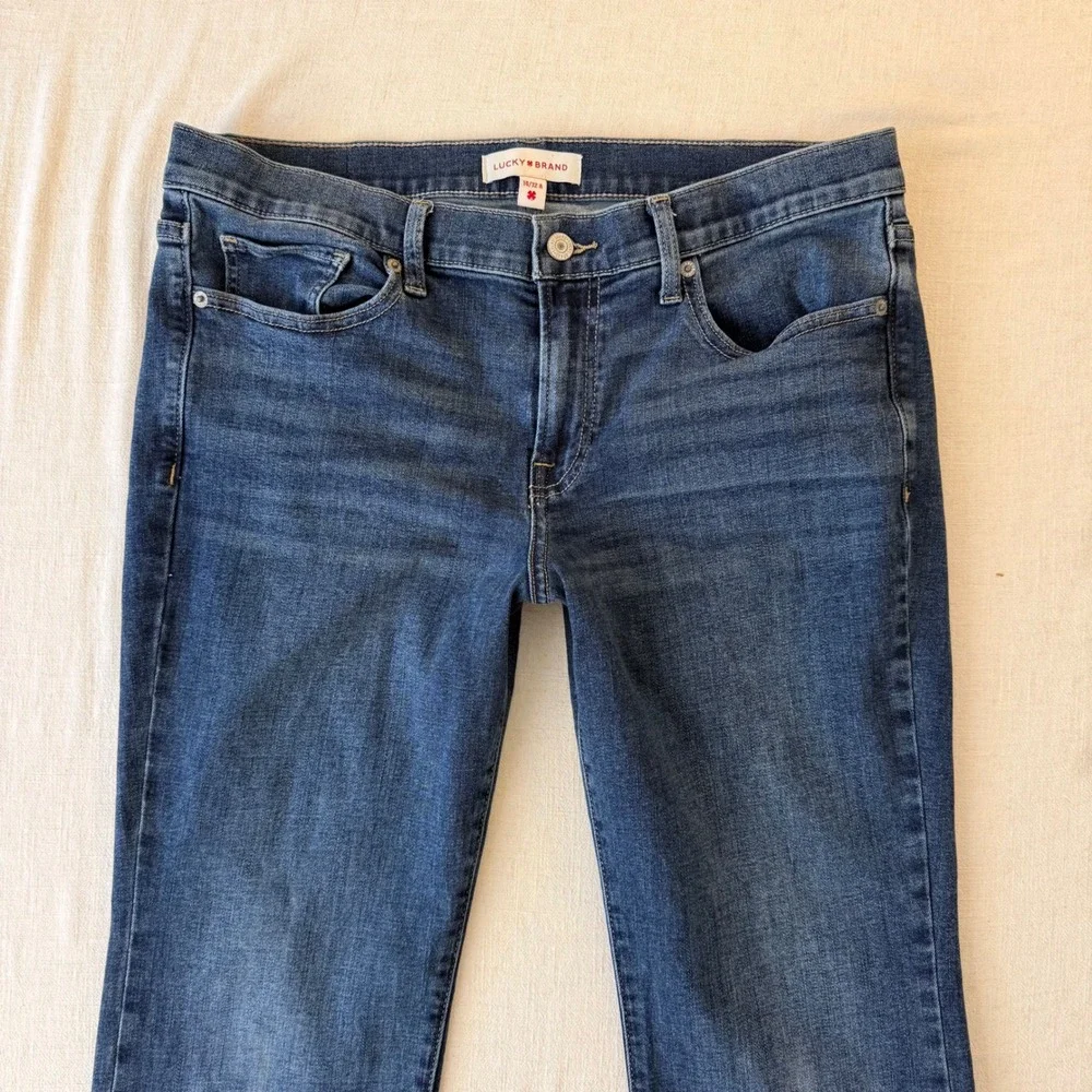 Lucky Brand Sweet Mid Rise Boot Jeans 14/32A Dark Wash Y2K Bootcut